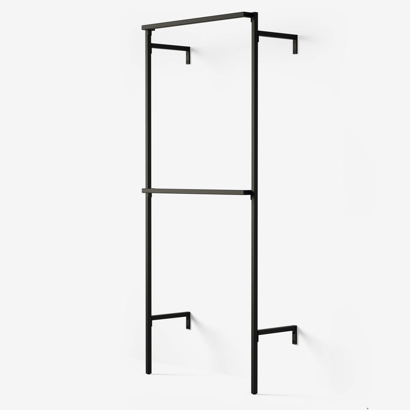 Frame walk -in 1 rij garderobe -systeem - (2 rails)